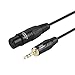 CableCreation (1/8 Inch 3.5mm to XLR Cable, Balanced XLR Female to 3.5mm Microphone Cable 3 Feet/0.9M, Black