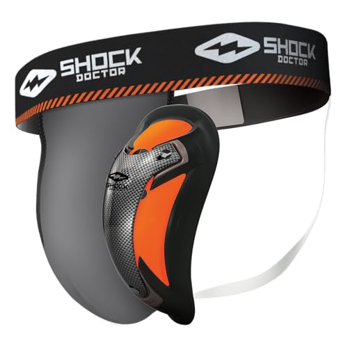 Shock Doctor Herren Tiefschutz mit Ultra Carbon Flex Cup Suspensorium, Grey, M EU