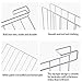 TOPHOUSE 4 Pack Metal Shelf Divider for Closet with 8 Clothing Size Dividers Round Hangers Closet Dividers（White）