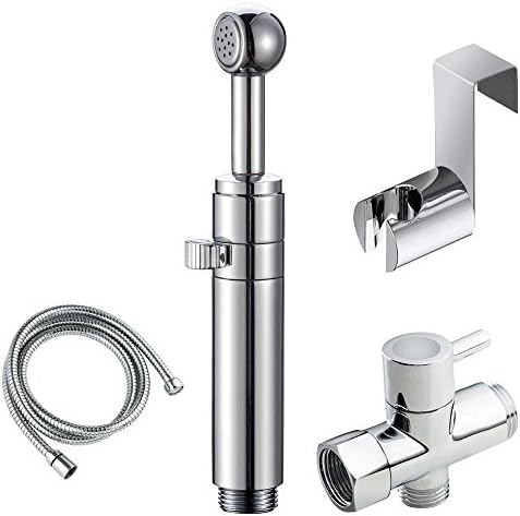 Bidet Sprayer for Toilet- Premium Brass and Rotatable Handheld Bidet Shattaf Kit-Cloth Diaper Sprayer and Muslim Shower Set