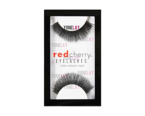 Red Cherry #76 False Eyelashes, Black (Pack of 6)