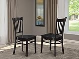East West Furniture GRC-BLK-W Groton dining chairs