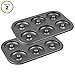 Evelots 5456 Mini Donut Pan Non Stick 6 Cavity Dishwasher Safe, 10.5x7.5x0.65 Inch, S/2