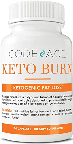 Codeage Keto Burn Capsules, Ketogenic Supplement for Keto Diet, Low Carb Diet with L Theanine, 180 Capsules Codeage Keto Burn Capsules, Ketogenic Supplement for Keto Diet, Low Carb Diet with L Theanine, 180 Capsules