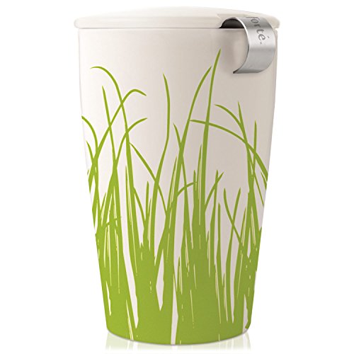 Tea Forte Kati Cup Spring Grass, Ceramic Tea Infuser Cup with Infuser