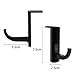 Mudder 2 Pack Headphone Headset Hanger Monitor Stand Holder Headset Stick-on Hook, Black