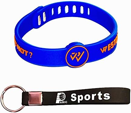 AMIC Basketball Silicone Wristband, Adjustable Rubber Bracelet