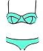 FeelinGirl Women's Two Pieces Push Up Polyester Bikini Swimwear