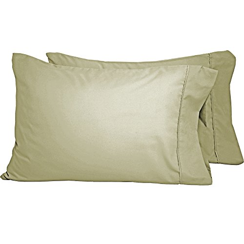 Premium 1800 Ultra-Soft Microfiber Collection Pillowcase Set (Standard Pillowcase Set of 2, Sage)