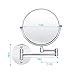 10X Magnifying Mirror, Vanity Mirror with Double-Sided for Bathroom, Wall Mount 8 Inch Round with 360 Degree Rotatable, 12 Inch Extentable Arm, Polished Chrome Finished