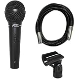 Audio 2000s ADM1064BL Dynamic Vocal Microphone with 16' XLR to XLR Cable