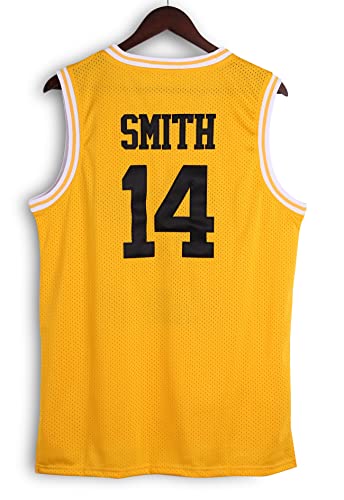 Amzdest 90s The Fresh Prince of Bel Air Academy #14 Jersey Shirt for Men and Women, Unisex Basketball Jersey for Theme Party (Yellow, Large)
