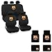 A set of 15 Piece Automotive Gift Set: 2 Lowback Seat Covers, 1 Bench Cover, 5 Headrests, 4 Floor Mats - Barcelona