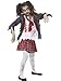 Smiffy's Tween's Zombie School Girl Costume, Tartan Skirt, Jacket, Mock Shirt and Tie, Serious Fun, Ages 12+, 43025