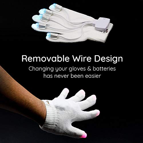 EmazingLights Electro Light Up Glove Set Flashing LED Finger Light