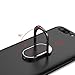 OnePlus 5 Slim Case, Orzly Slim-Stand Protective [Anti-Scratch] Skin Case Cover for OnePlus 5 in BLACK with Integrated Ring Stand for Handy Grip & Display Stand
