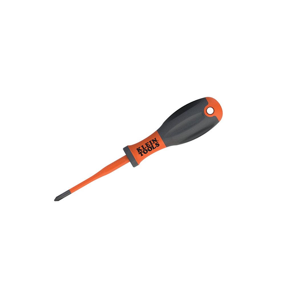 80 mm VDE Insulated Screwdriver, 1 Phillips Tip Klein Tools 32258INS , Orange