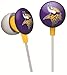 iHip NFF10200MIV NFL Minnesota Vikings Mini Ear Buds, Purple/Yellow