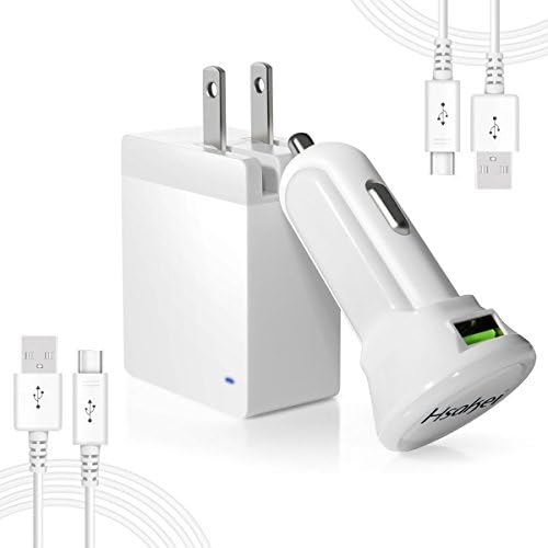 Fast Charge Adaptive Fast Charger Kit for Samsung Galaxy S8/S9 and S8 Plus,Type C True Digital Adaptive Fast Charging, Quick Charge 3.0 Kit(Wall Charger + Car Charger + 2 x Type C Cable)