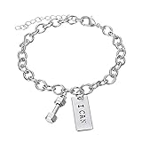 Luvalti “I Can” Pendant Bracelet - Best Motivational Gift - Weight Chain Pendant Bracelet