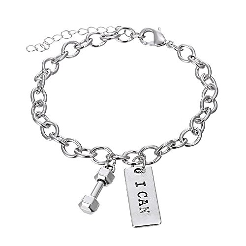 Luvalti “I Can” Pendant Bracelet - Best Motivational Gift - Weight Chain Pendant Bracelet