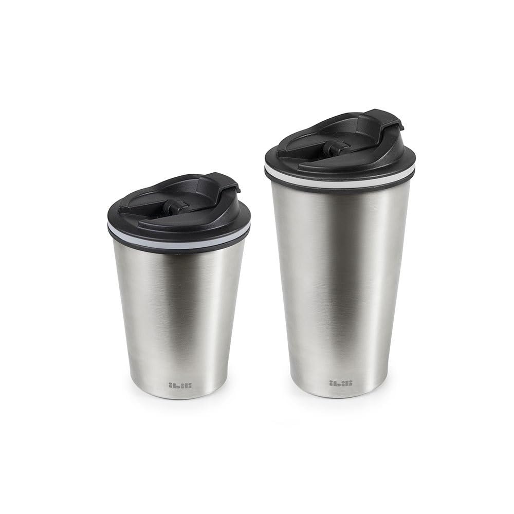 IBILI Thermos Flask, Satin, 280 ml, Stainless Steel, Double Wall, Reusable, Coffee Cup