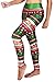 COCOLEGGINGS Ladies High Waisted Christmas Patterned Sweater Leggings Red Free Size