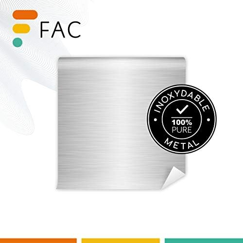 Fac Set de 5 Couteaux Professionnels avec Lame en Acier Inoxydable et Carbone : Chef, Pain, Viande, Office et Cuisine | Kit Chef avec Support en Bois | Manche Ergonomique | Moderne et élégant