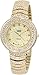 Burgi Diamond Accent Crystal Fashion Watch - Twelve Genuine Diamond Hour Markers On Three Rows Crystals on Bezel - BUR048