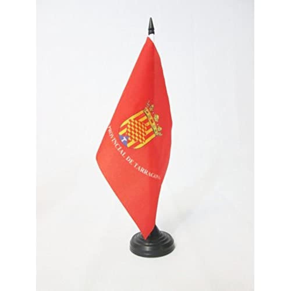 AZ FLAG Province of Santa Cruz de Tenerife Table Flag 5'' x 8'' - Santa Cruz de Tenerife Office Decoration 100% Polyester 21 x 14 cm - Mini Desk Flag with Pole and Black Plastic Base