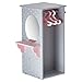 Olivia's Little World - Princess 18 inch Doll Furniture | Dresser with 3 Hangers (Grey Polka Dots) | Fits American Girls, Our Generation and More