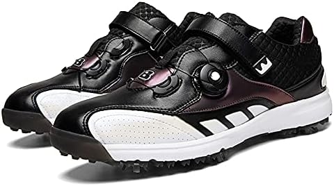 AIAIⓇ Men’s Waterproof Golf Shoes – Removable Spikes, Waterproof Sports Shoes Anti-Slip Outdoor Golf Shoes White