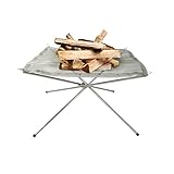 Rootless Large Portable Outdoor Fire Pit : Collapsing Steel Mesh Fireplace - Perfect for Camping, Backyard and Garden - Carrying Bag Included