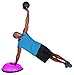 Bosu Home 25 Inch Multi Functional Full Body Workout Exercise Balance Strength Trainer Gym Ball Equipment with Guided Workouts and Pump, Pink