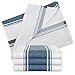 The Homemakers Dish Kitchen Towels Vintage Striped 100% Cotton Tea Towel 20 x 28 inch Set of 4, Blue