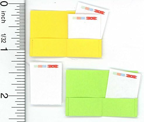 Doll House Miniature Set of 2 Folders and Stationary