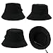 Womens Bucket Cord Sun Summer Beach Hat with Narrow Brim for Ladies Foldable UPF50+ Black