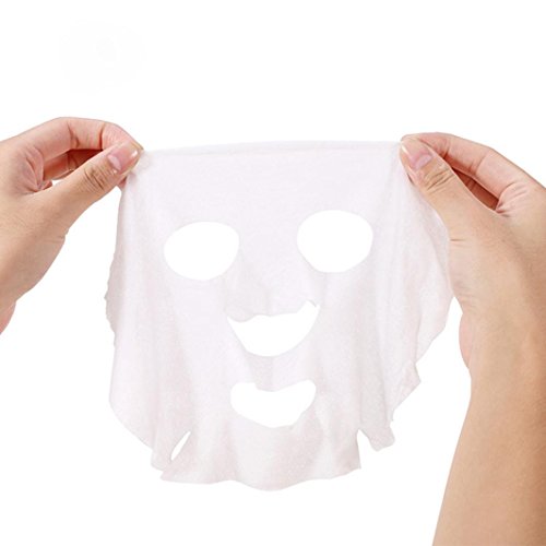 Mask Paper Dry Sheet, 20Pcs Beauty Tool Fibre Skin Care Paper DIY Facial Compressed Tablet Paper Mask (White ❤️)