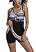 Women's Plus Size Two Piece Swimsuits for Woman Top and Bottom Set Swimdress