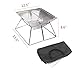 JEEF Portable Original Folding Charcoal BBQ Quick Grill, for Tailgating, Camping, and Backpacking, Made from Stainless Steelthumb 1