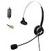 Comdio H103VG4 Mono Call Center Telephone Headset Headphone with Mic + Volume Mute Control for Grandstream IP Phones GXP1400 GXP1405 GXP1450 GXP2124 GXP2120 GXP2140 GXP2140 GXP2160 GXP2110 GXP2100