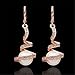 MR.TIE 18K Gold Plated Base Cubic Zirconia Imitation Pearl Lever back Drop Dangle Earrings Gifts for Women
