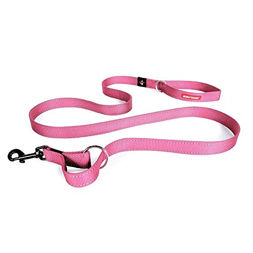 EZYDOG Vario 4 Multi-function Dog Lead - 3-6 Foot Adjustable, Training Lead for Small, Medium, Large Dogs (Pink)