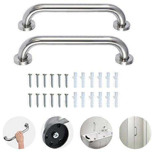 DaoAg 2Pcs Grab Bar Stainless Steel Grip Handle Bath Bathroom Grab Bar Safety Metal Grab Bar for Bathtubs and Showers