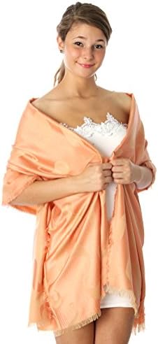 fashion2100 Reversible baby paisley pashmina Peach