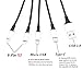 Multi Charger Cable ThinkANT 5FT Nylon Braided Universal 4 in 1 Multiple USB Charging Cord Adapter with 8Pin Plug x2/Type-c/Micro USB Port Connectors for Mobile Phones Tablets and More