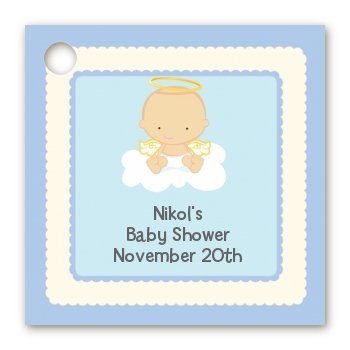 Amazon Com Angel In The Cloud Boy Personalized Baby Shower Card