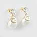Simulated Pearl Drop Earrings Gold Plated Crystal and Pearl Drop Earrings