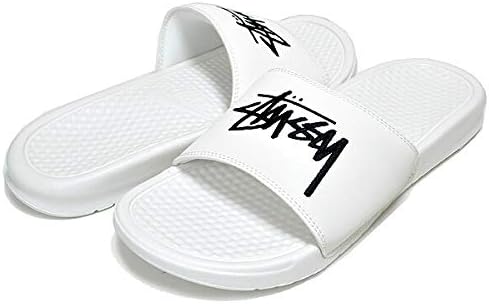 Amazon ナイキ ベナッシ ステューシー Benassi Stussy Sail Black Dc5239 100 セイル ホワイト ブラック 刺繍 26cm 並行輸入品 Nike ナイキ シューズ バッグ