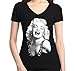 Shop4Ever Marilyn Monroe Starlet Women's V-Neck T-Shirt Fashion Shirts Slim FIT